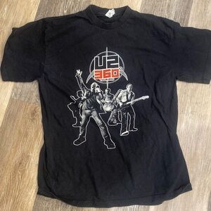 U2 360 Tour Black Graphic T-Shirt